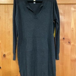 Lolë charcoal grey sweater dress NWT reg. $100 NEW sz XL